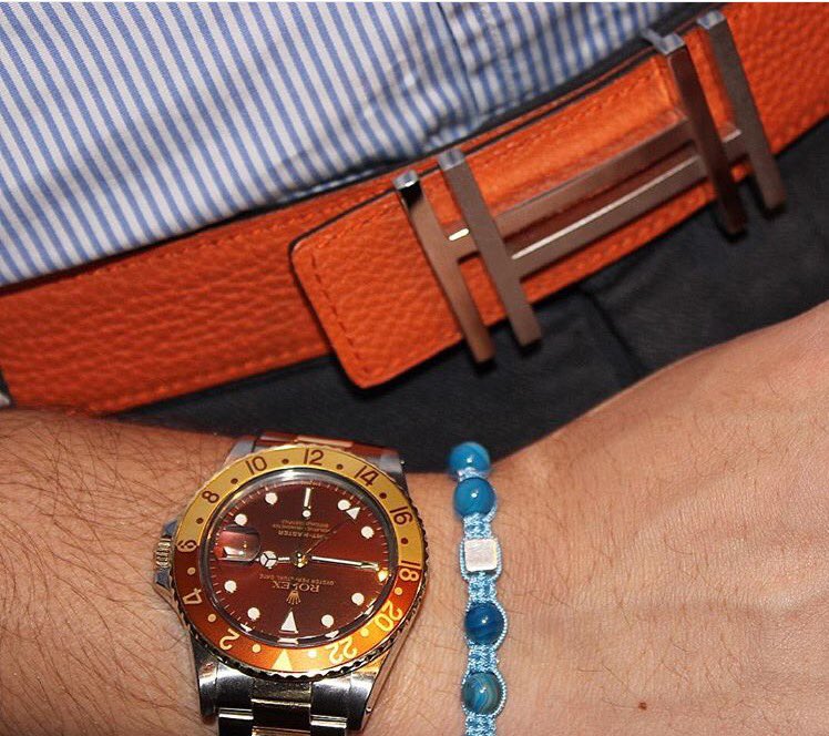 WatchFM's tweet image. "Eye of The Tiger" Rolex GMT-Master II + Hermes Belt ⚡️🔥