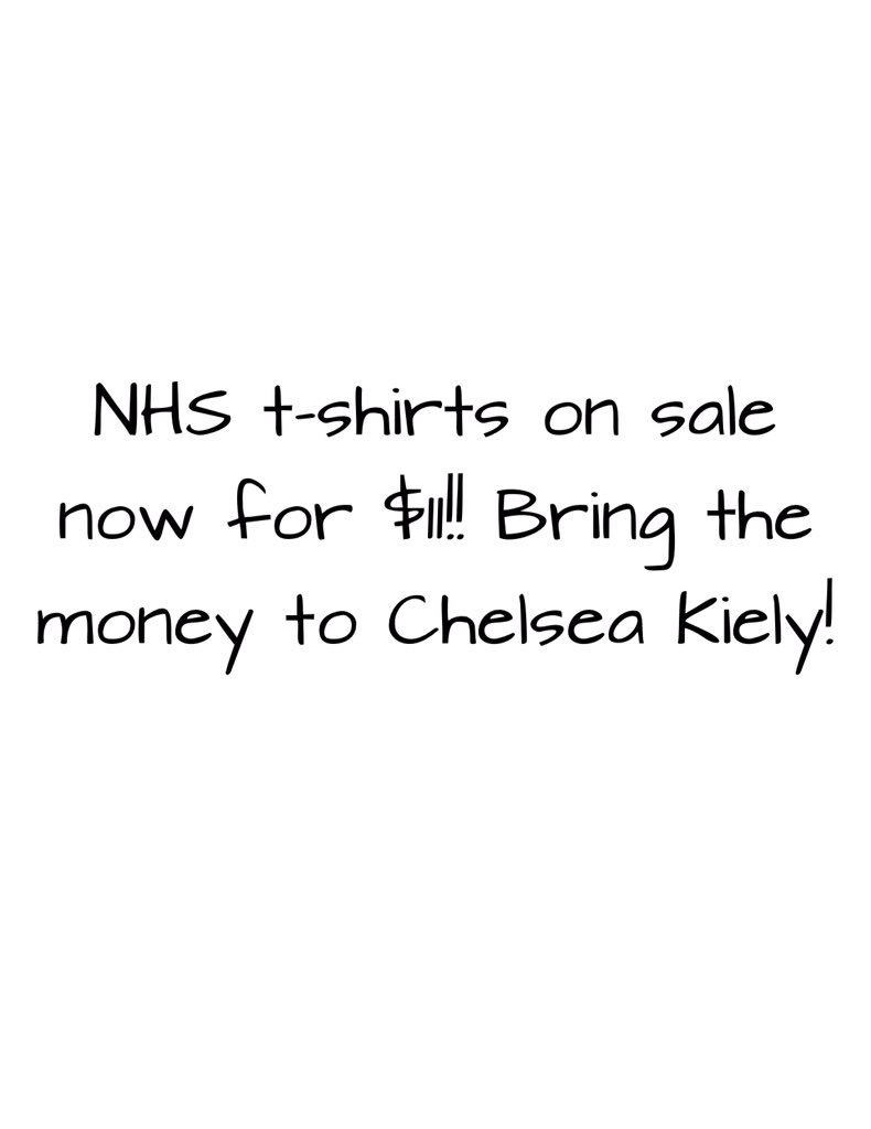 HarpethNHS's tweet photo. Get your T-shirts ASAP!!! https://t.co/ef6murDwbo