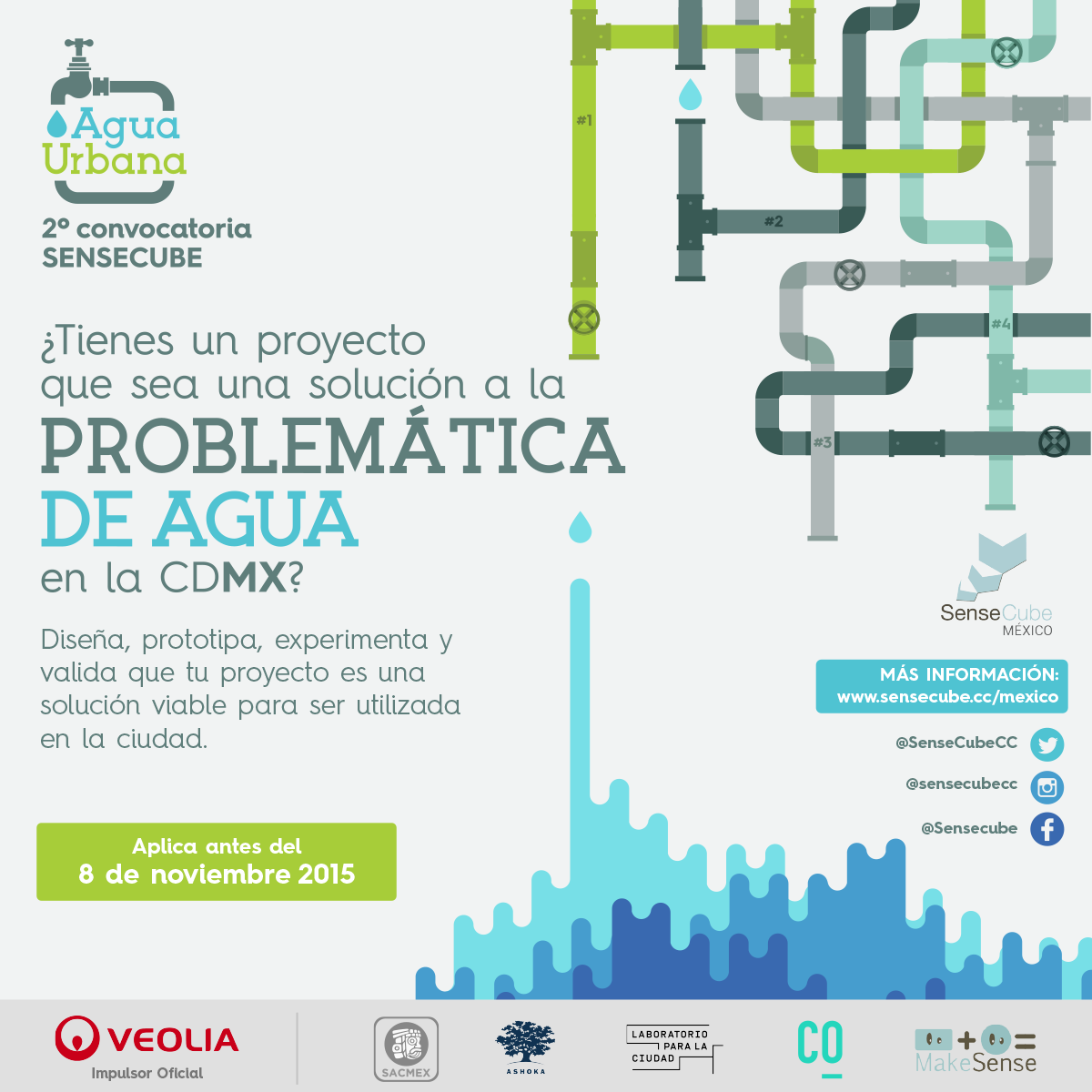makesenseforE's tweet photo. ¡APLICA a nuestra 2nda conv. #agua URBANA impulsada por @Veolia_Mx en https://t.co/LrGbNEnWlL
#sensecubemx! https://t.co/fUgTRRFG2i