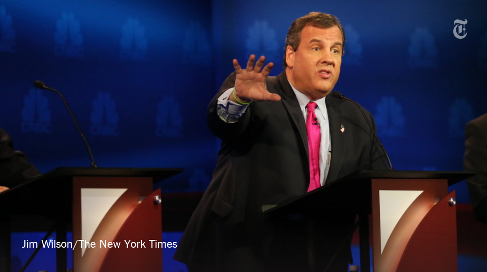 nytimes's tweet photo. Fact Check: Chris Christie's claims on spending Social Security's surplus https://t.co/Z5PM5padEp https://t.co/gby4oQYew1
