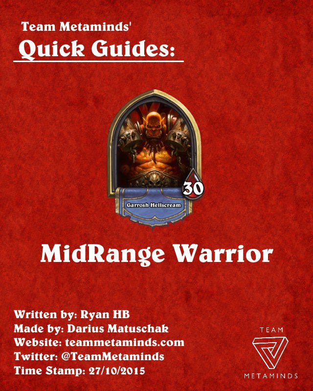 TeamMetaminds's tweet photo. In case you missed it, a new guide is online! Featuring @Hbthegreat_HS 's MidRange Warrior! https://t.co/iXtUM0oWRO https://t.co/7hmgp3dBEi