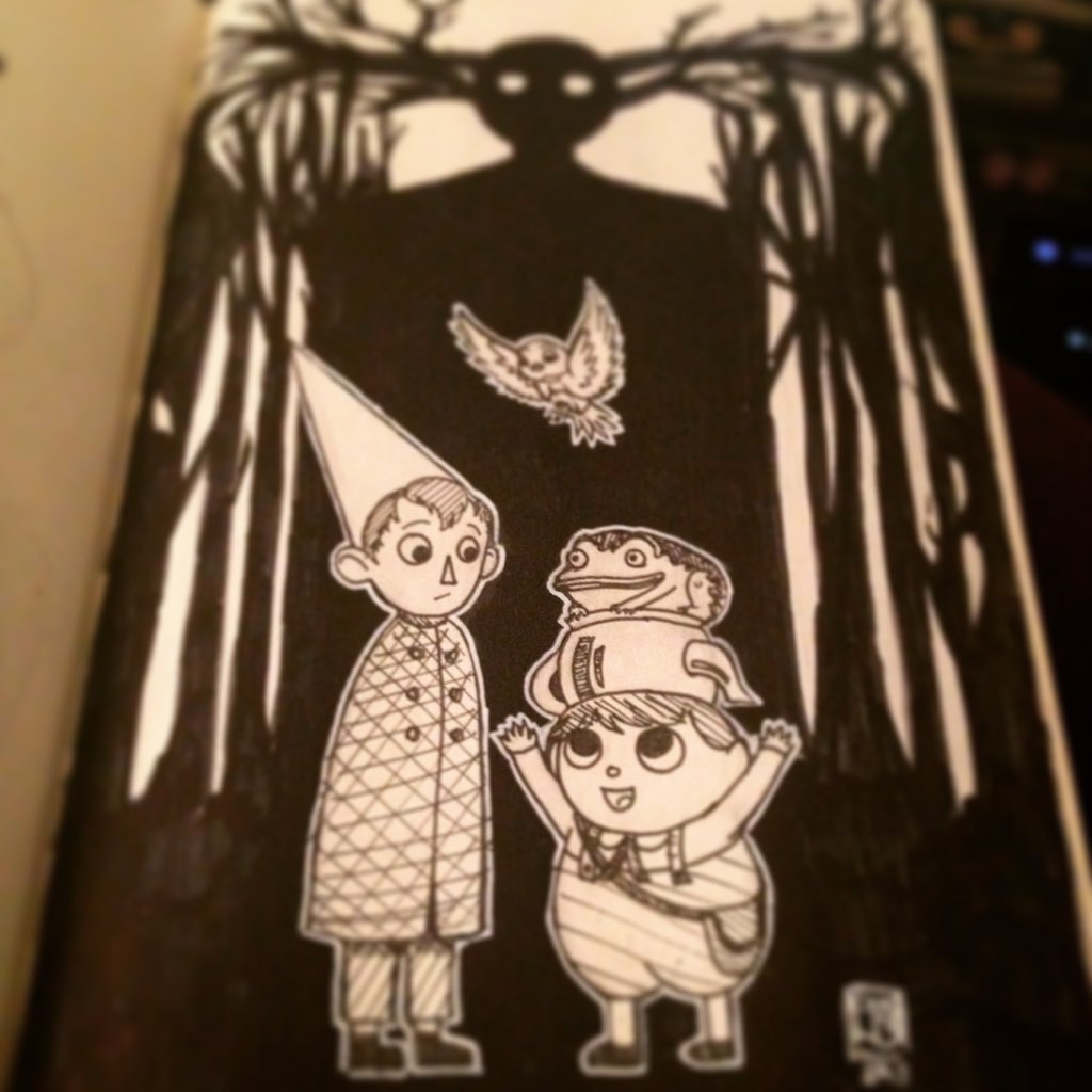 irelandarthouse's tweet photo. RT jayembeeart #Inktober #Day10 #art #fanart #OverTheGardenWall #Wirt #Greg #Beatrice #JasonFunderberker #TheBeast https://t.co/vrKeALYdZl