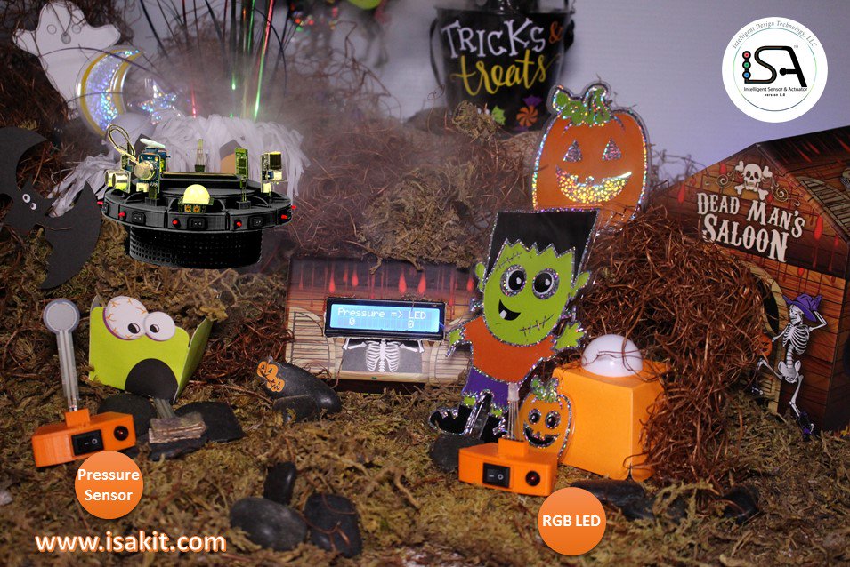 myisakit's tweet photo. #DYI #Arduino #Halloween #STEM #Projects with #pressure #sensor #RGB #LED #actuator #ISAKIT https://t.co/juLBtUpNNz