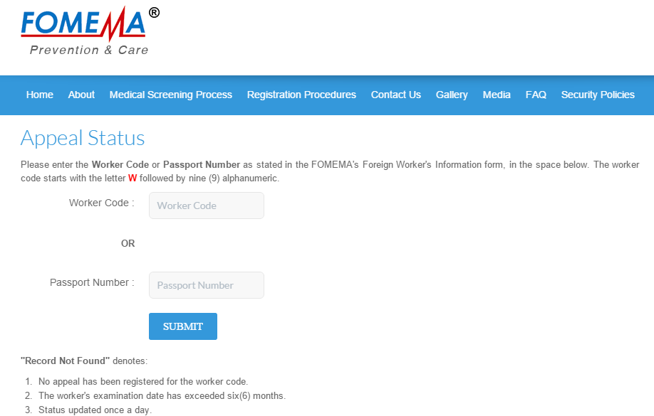 Fomema Medical Check Online Result Malaysia