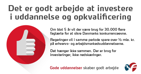Hvordan hænger ambitionerne om flere faglærte sammen med besparelser på over ½ mia? #dkpol #arbejde #uddpol