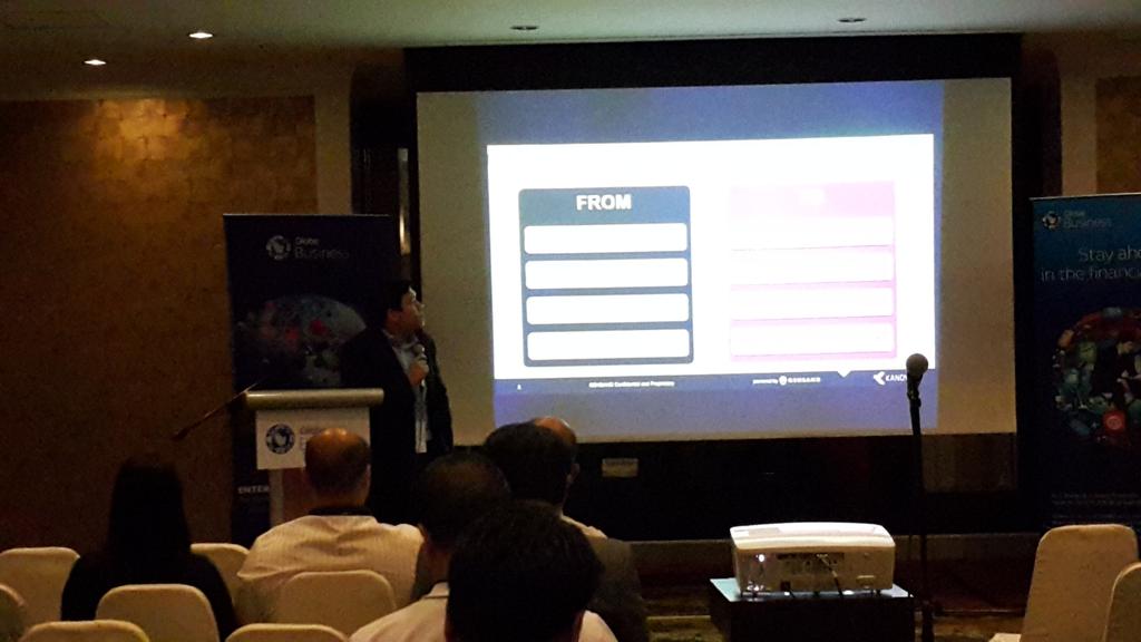 InqPOP's tweet photo. Tristan Bulandus of GENBAND SMS Global Technologies talks driving revenue with comm. based applications. #GlobeEIF https://t.co/MTWwRZ6pWA