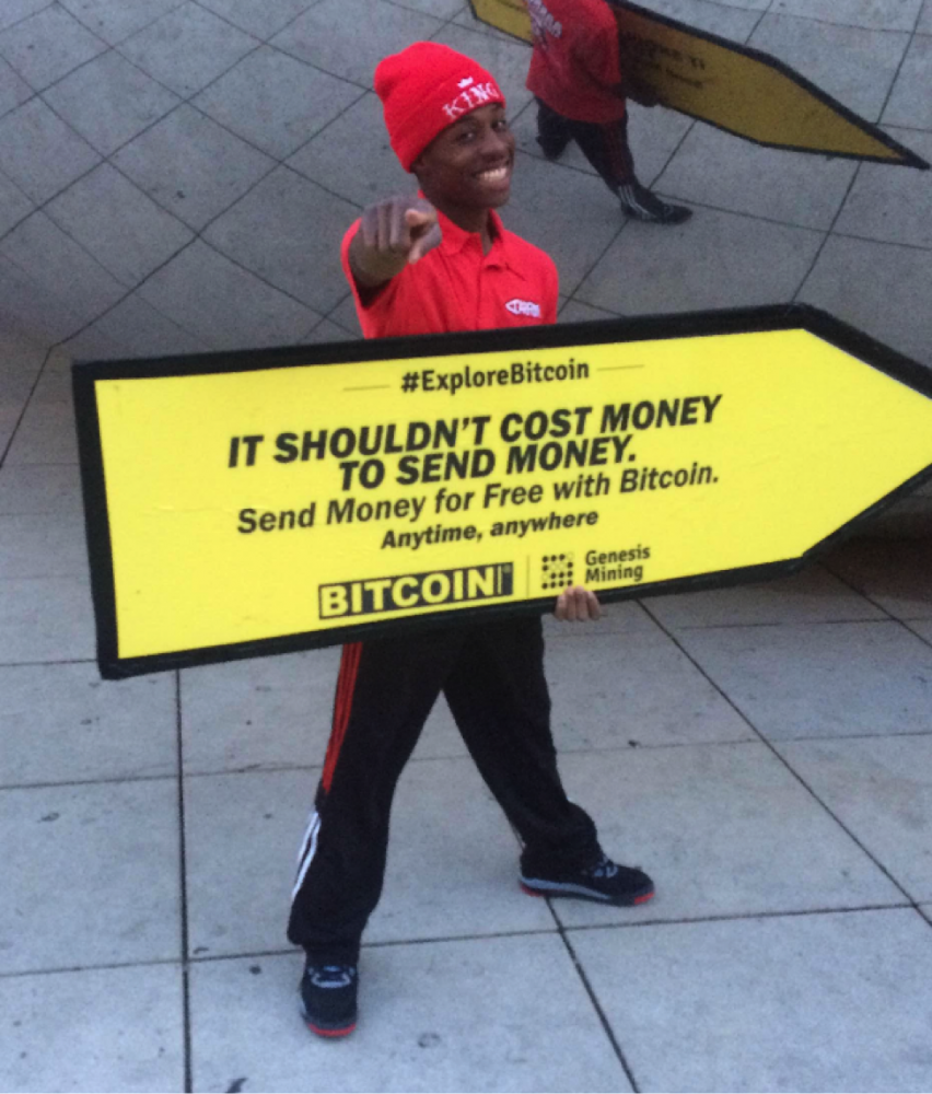 SimonDingle's tweet photo. .@GenesisMining advertising outside @WesternUnion stores in Boston 🙊 #ExploreBitcoin https://t.co/znJdwOtkvL