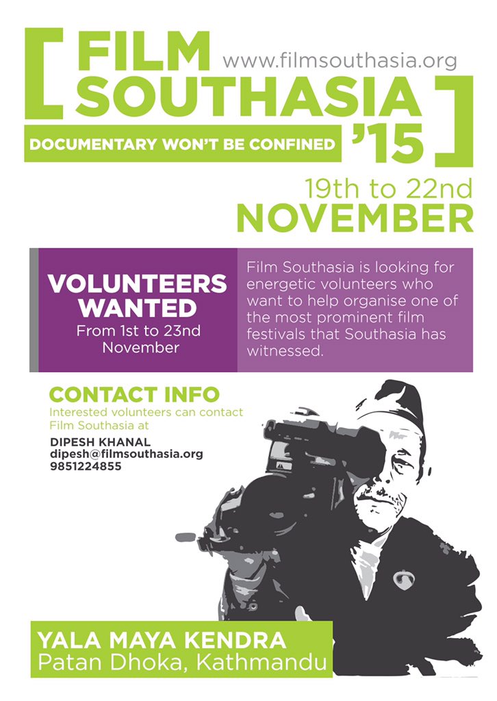 Calling for energetic volunteers for one of the most prominent film festivals in South Asia. #volunteers #fsa2015