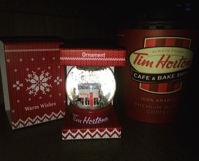 TimHortonsND's tweet photo. ❄️ Tis the season for new products at Tim Hortons! Stop in and check out our new Ornaments and Mugs ❄️ https://t.co/FWyVwzSmix