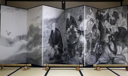 素敵】「バガボンド」の井上雄彦氏が描く「親鸞」 京都・渉成園で特別