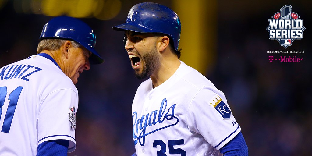 MLB's tweet image. “LET’S YELL BECAUSE THIS IS AWESOME.” - @TheRealHos35, definitely: atmlb.com/1kcATZ2 #WorldSeries