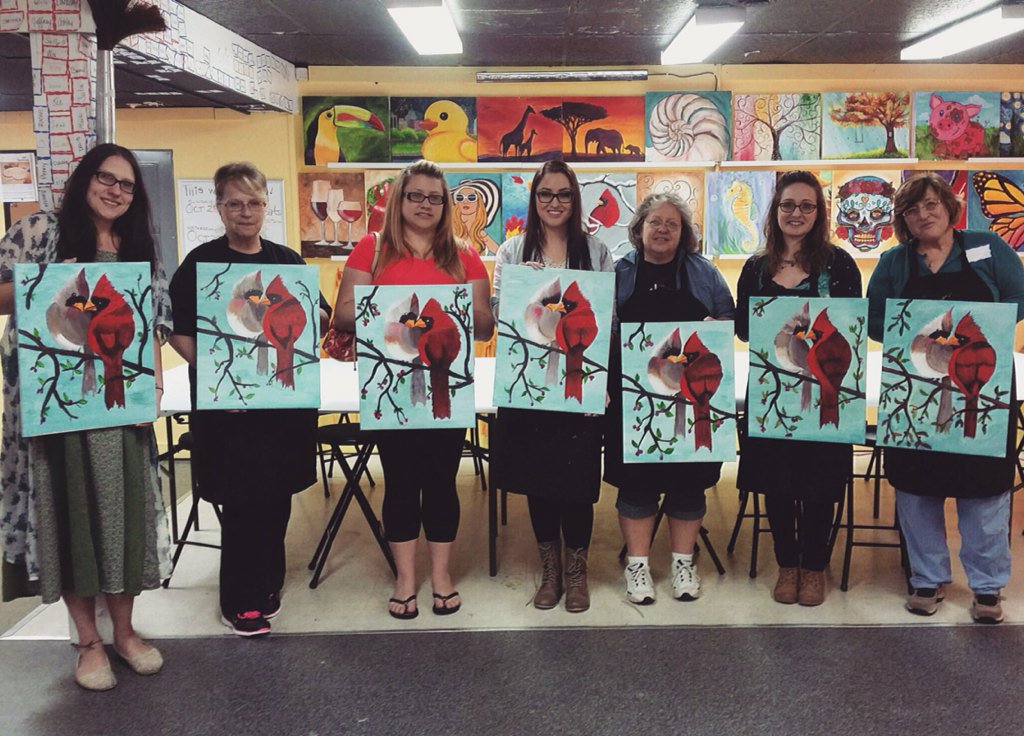 jesskhalifa's tweet photo. Painted with the family tonight for my grandma's birthday ❤️ #paintmonkey #beapaintmonkey https://t.co/jRODhXWpTK