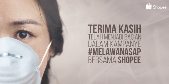 Terima kasih atas kontribusi kamu utk donasi 10,000 Masker N95 bersama <a href="/ShopeeID/">Shopee Indonesia</a>.  #MelawanAsap
