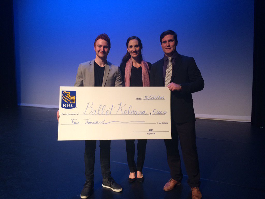 BalletKelowna's tweet photo. Thank you to @RBC Foundation for your sponsorship of our apprentice program. #Launch2015 https://t.co/MGQM2X8Itc