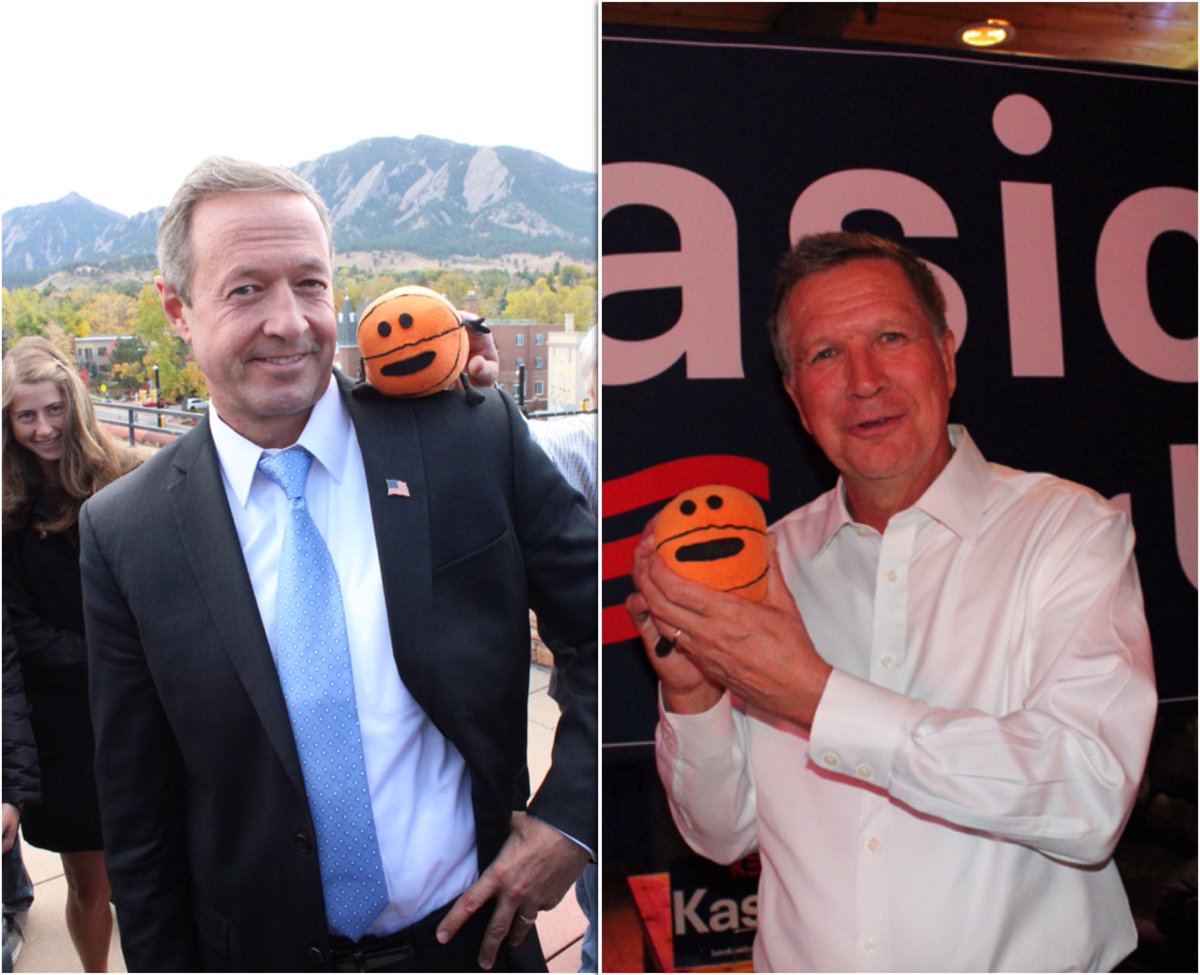 MileHightheGrey's tweet photo. Bally & I met both #GenericDemocrat AND #GenericRepublican today in Boulder! #COpolitics #GOPDebate #BipartisanBALLZ https://t.co/FY6f6aD2Z5