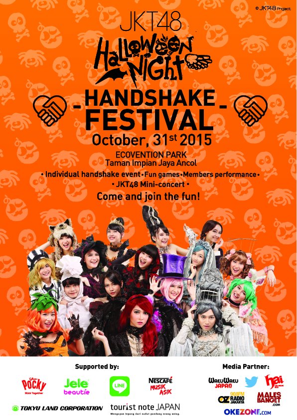 officialJKT48's tweet photo. Pakai kostum terbaik Anda dan ramaikan #JKT48HalloweenHSF di Ecovention Park, tgl 31 Oktober 2015! https://t.co/6OfhfcrDLV