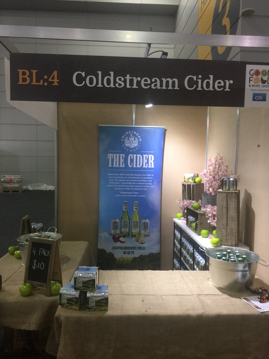 ColdstreamBrew's tweet image. Hey Brisbane! Come visit us @ Good Food &amp;amp; Wine Show commencing 30/10. We're set, bring on the crowd! #goodfoodmashup