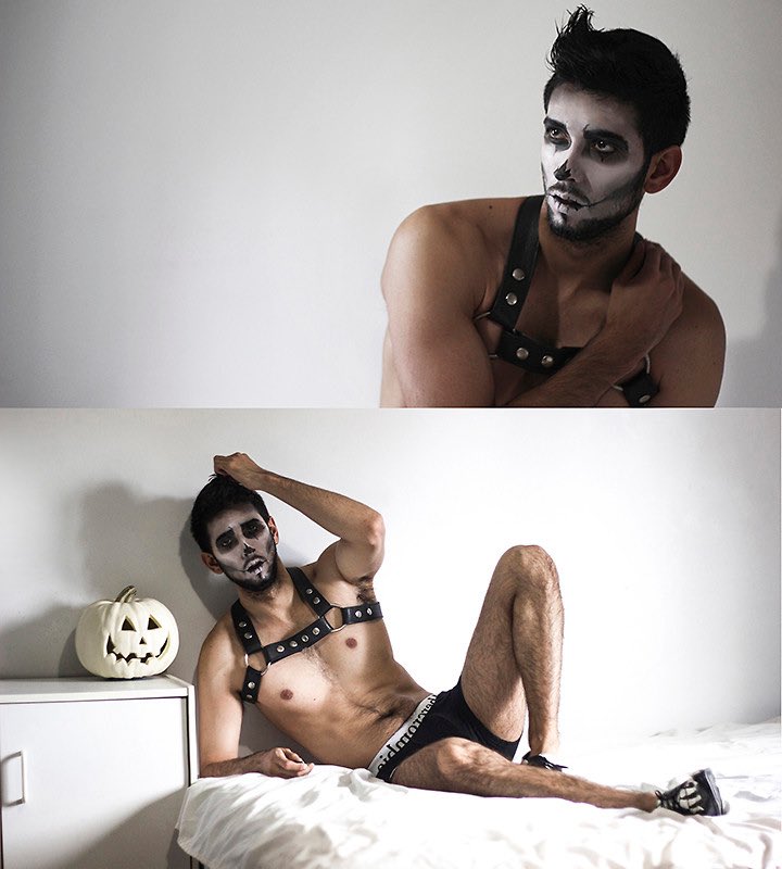 lookbook's tweet photo. .@BobbyRaffin preppin' for #Halloween!: https://t.co/2g8tizNBMC #spookbook #halloween #ootd https://t.co/QZpQyThDzD