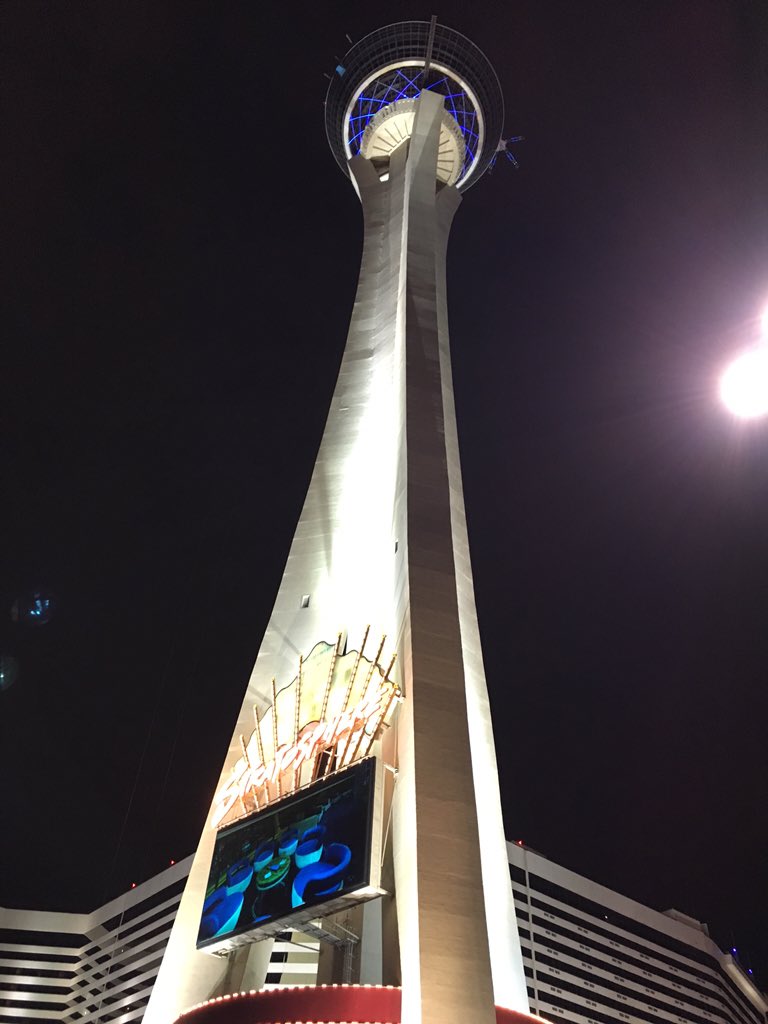 GeogAttwell's tweet photo. #stratosphere #vegas. Had to be done. Can't believe it's our last night! #SWUSA15 https://t.co/s7z3ZRBEBn