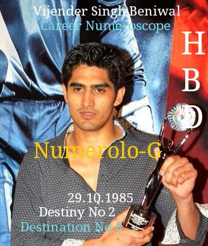 Happy Birthday Vijender Singh !!! Numerolo-G 