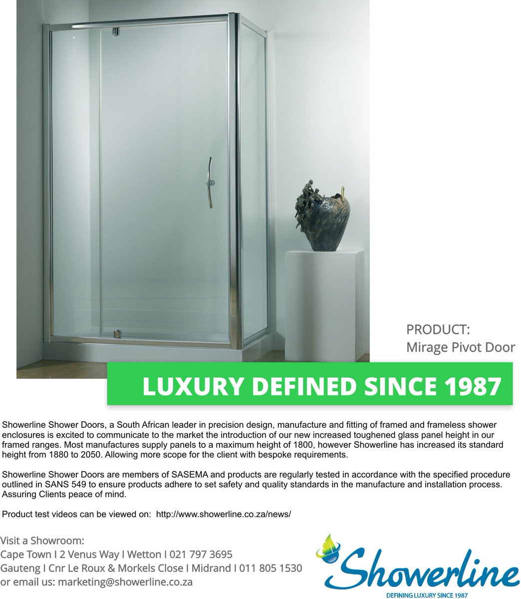 leadswithL2C's tweet photo. #Showerline Shower Doors - #Luxury  #FramelessShower panels. https://t.co/ixaRssbabM