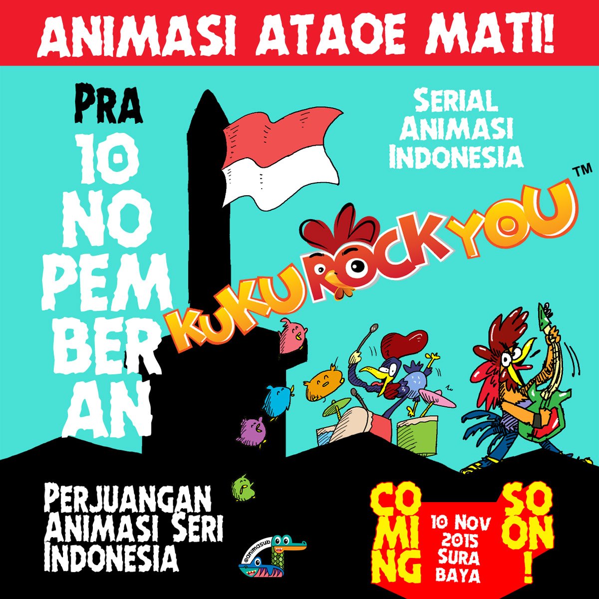 Pra #10Nopemberan. Yeahhh ayam2 rock akan hadir dan membuat semangatmu jadi nge-rock banget. <a href="/KukurockyouID/">Kukurockyou</a> !