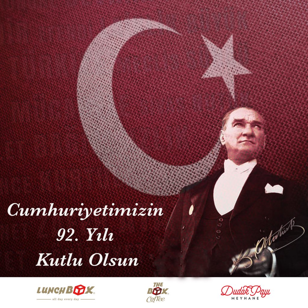 theboxcoffee's tweet photo. Cumhuriyetimizin 92. Yılını kutlamanın onur ve gururunu yaşamaktayız.
29 Ekim Cumhuriyet Bayramımız kutlu olsun. https://t.co/h6XQorquG8