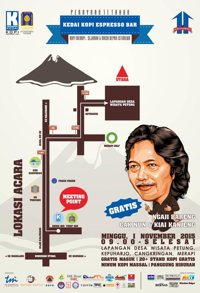 JemekSupardi's tweet photo. Hari ini ayo ikut keseruan Ulang Tahun Kedai Kopi Espresso Bar | Lap. Desa Petung Cangkringan | Gratis! @EventKeiko https://t.co/wyjzZ21Zxa
