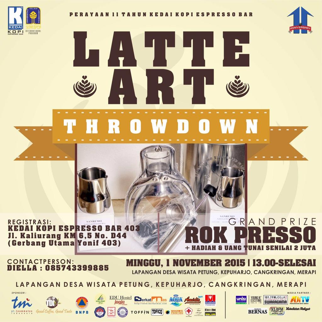 JemekSupardi's tweet photo. Hari ini ayo ikut keseruan Ulang Tahun Kedai Kopi Espresso Bar | Lap. Desa Petung Cangkringan | Gratis! @EventKeiko https://t.co/wyjzZ21Zxa