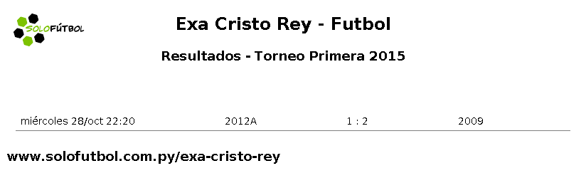solofutbol_py's tweet photo. [Exa Cristo Rey] | Resultados @solofutbol_py {2} https://t.co/GWBu0v6vbk