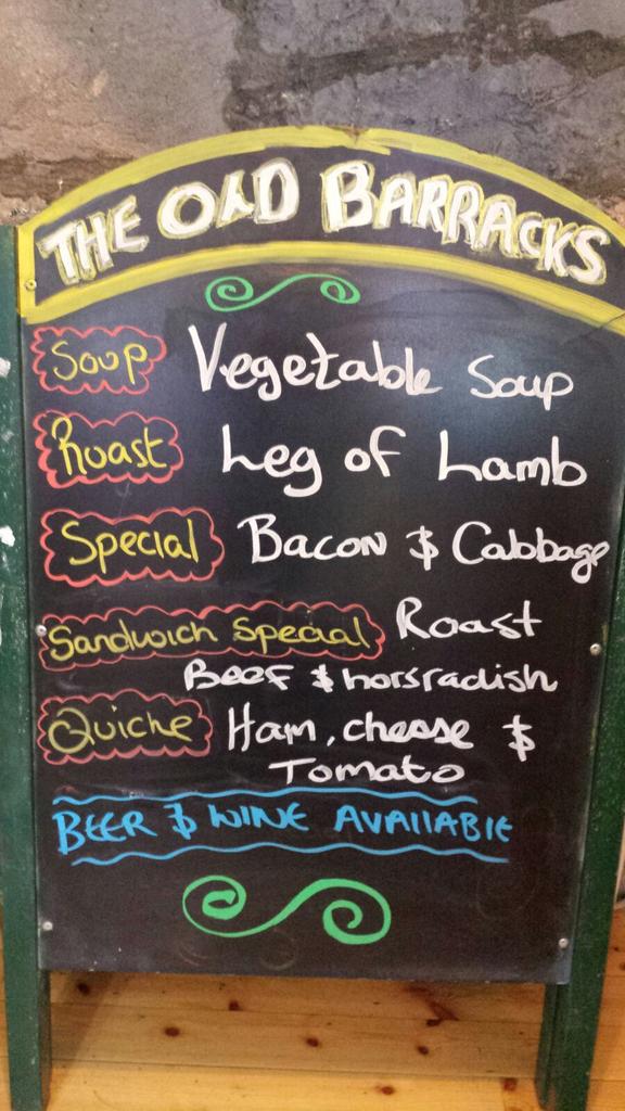theoldbarracks_'s tweet photo. Specials today down town #Athenry. Check them out! #lunch #tastythursday https://t.co/D6DohZGnz7