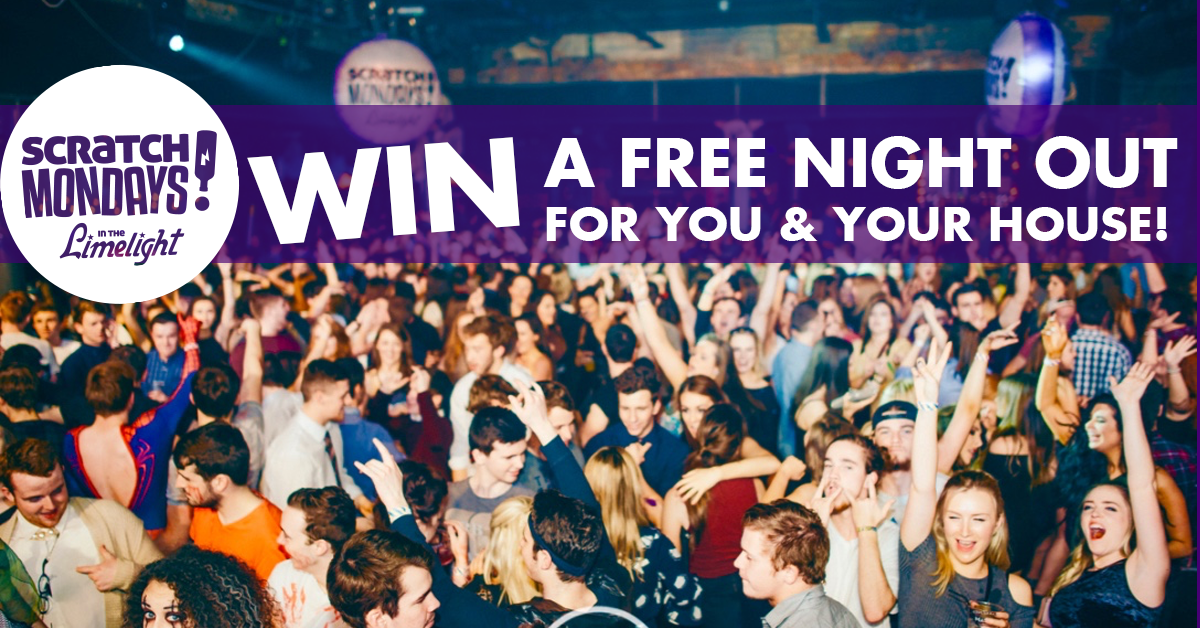 ScratchMondays's tweet photo. WIN a Free Night Out for you &amp; your house! 🍻£100 Bar Tab  🚕Taxi to @LimelightNI  🆓Free Entry x6 &amp; table. RT to enter https://t.co/Pzy6vkoeNm