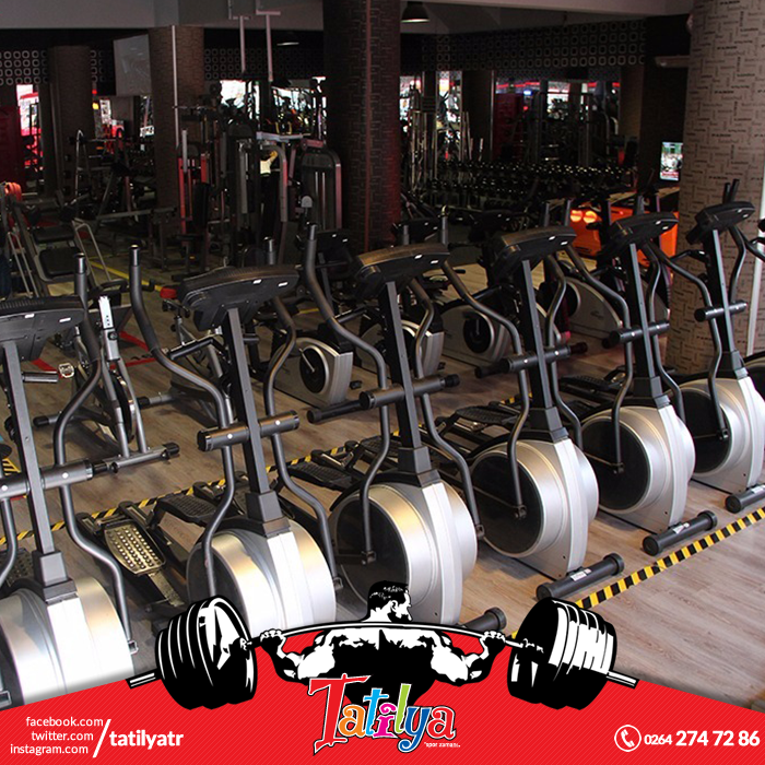 Tatilya'nın modern ve tam donanımlı tesisi ile fit bir vücuda sahip olmak bir süre daha 100 TL yerine sadece 70 TL.