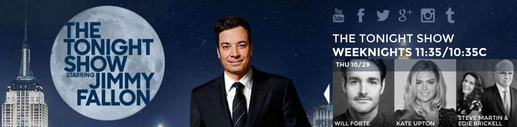 FallonTonight's tweet photo. TONIGHT! Will Forte (@OrvilleIV) &amp; @KateUpton. Plus, @SteveMartinToGo, and @EdieBrickell perform! #FallonTonight https://t.co/w0EjrquZs1