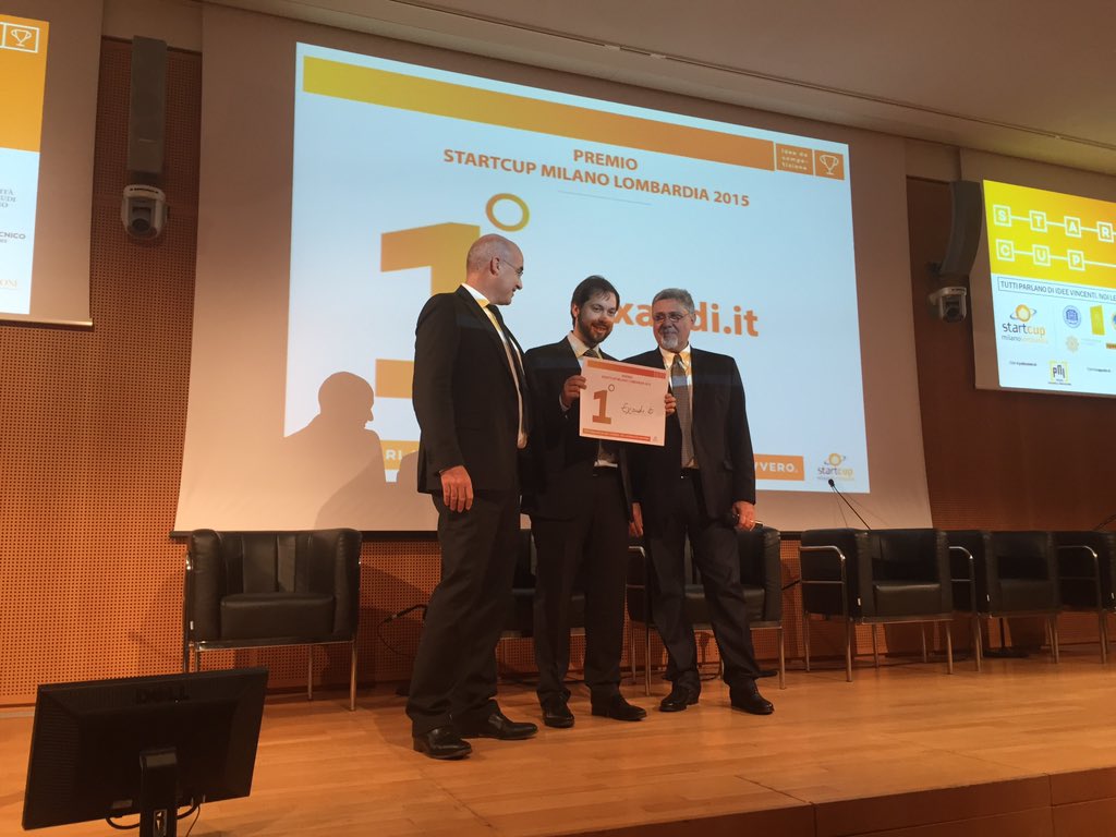 adigio's tweet photo. #startcup2015 #startcupml Vince Exaudi: questa startup andrà molto lontano, se Dio vuole https://t.co/K6T3cgOFjU