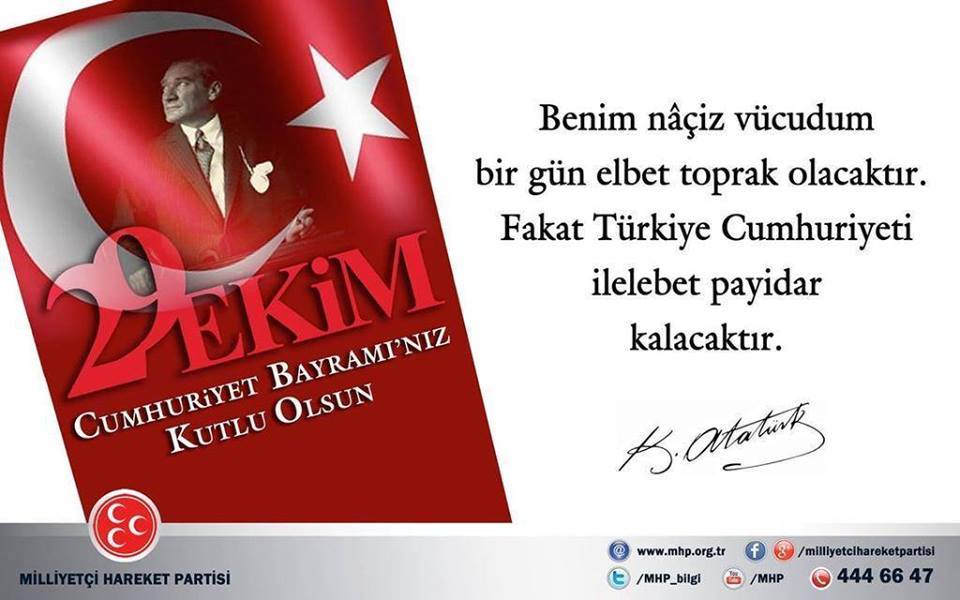 MHP_Bilgi's tweet photo. 29 EKİM CUMHURİYET BAYRAMI'MIZ KUTLU OLSUN. https://t.co/60iaiX829O
