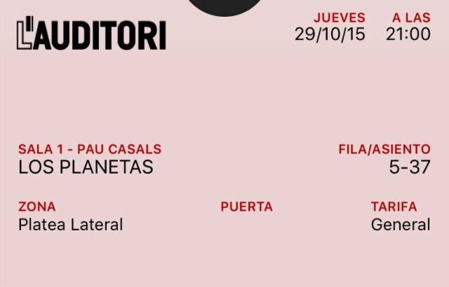 paniko_nuclear's tweet photo. Vendo "Entrada Los Planetas Bacelona 29-OCT" en #wallapop #losplanetas https://t.co/WxpfdL8vkB https://t.co/GmU8UzyDjc