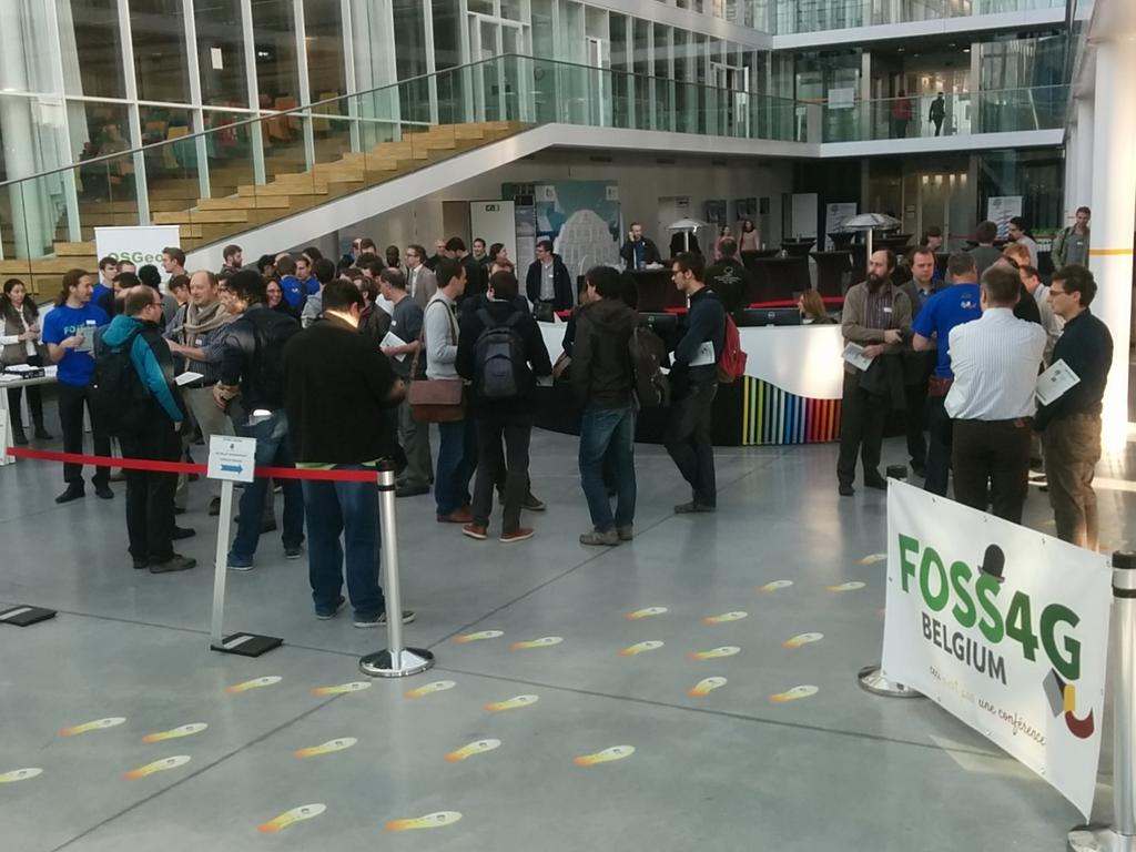 pduchesne's tweet image. First #foss4gbe shaping up to be a huge success already