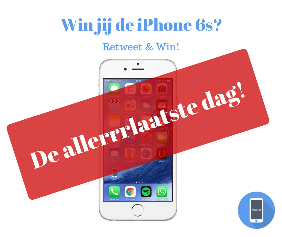 EmailopjeiPhone's tweet photo. De allerlaatste kans om mee te doen! Morgen kiezen wij de winnaar! Retweet deze actie dus snel! #succes #iphonenl https://t.co/t61CfktKrf