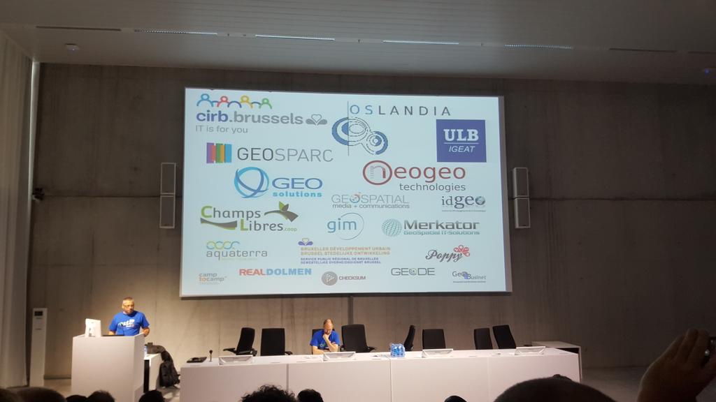 olivermay_be's tweet image. Thanks to all the sponsors to make this #foss4gbe happen