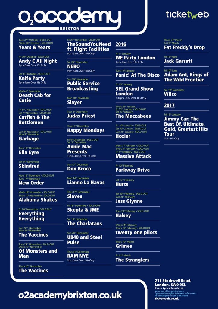 Fancy a chance to #win a pair of tix to 3 shows below?
RT &amp; Follow by 2/11/15 3pm!
T&amp;C's smarturl.it/WINBrix