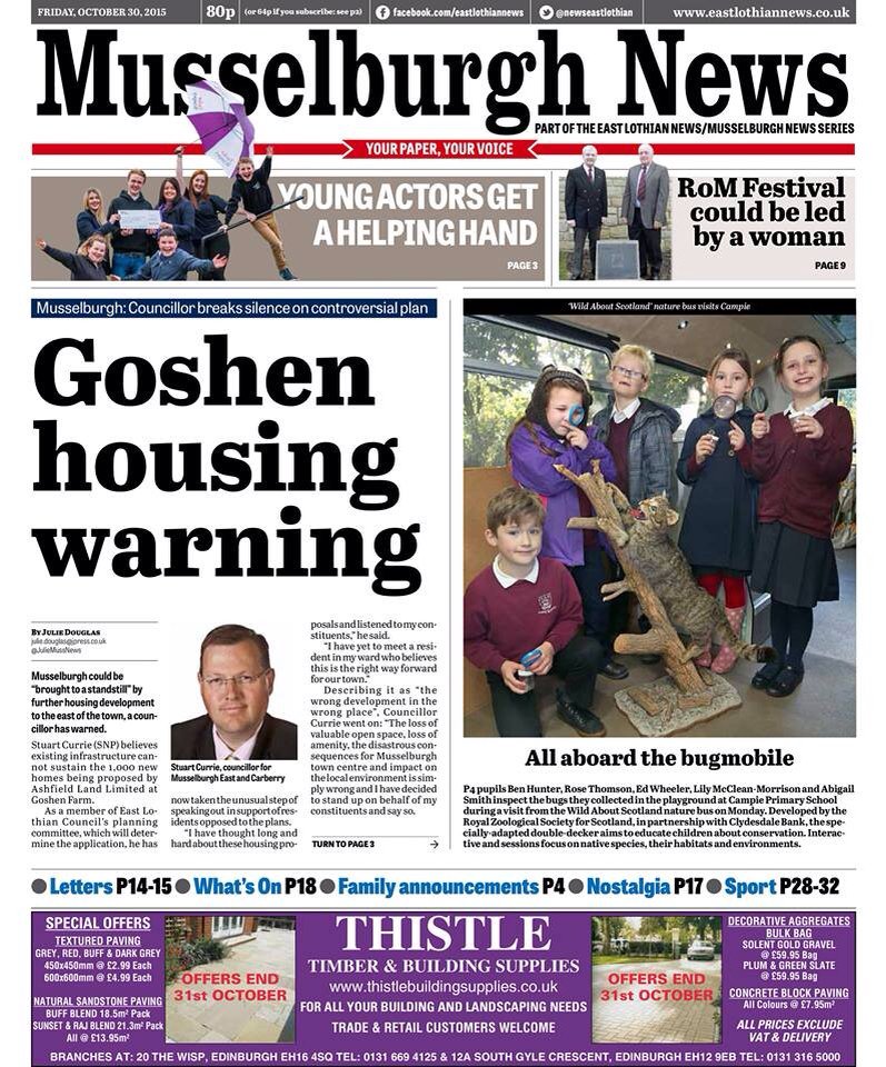 newseastlothian's tweet image. Musselburgh News - October 30, 2015.