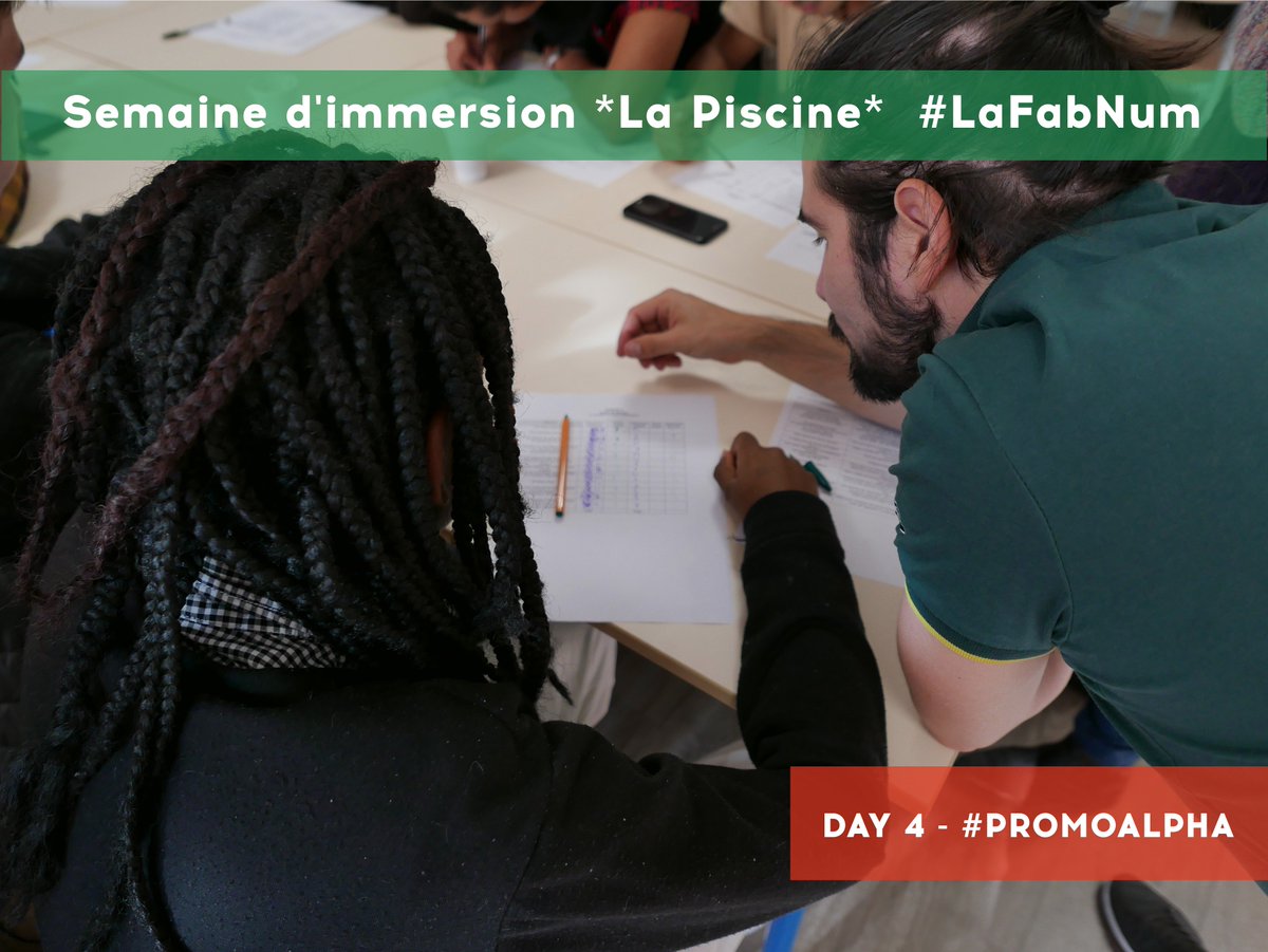 lesConnecteurs's tweet photo. [Piscine - Day 4]
Aujourd'hui c'est le 4ème jour d'immersion pr notre #PromoAlpha ! Ils ne lâchent rien ! #LaFabNum https://t.co/TLrTDwORm2