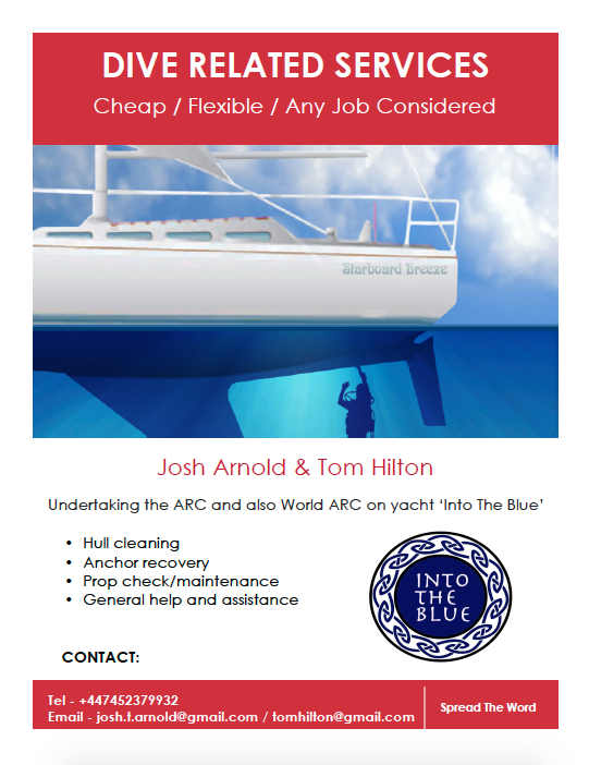 Josh_T_Arnold's tweet image. Dive Related Services across #ARC &amp;amp; #WorldARC - Hull Cleaning, Anchor Recovery, Prop Check etc.. Please RT @ARCrally