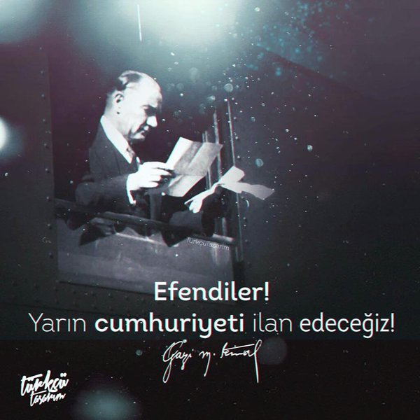 Ne senden vazgeçeriz Atam, ne de senin eserinden. #BirliktenCumhuriyetDoğar  #29EkimiBizYasatacağız