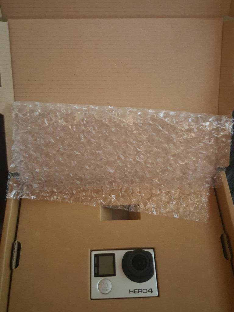 No1male's tweet image. Replacement @GoPro turned up. Keeping the box as 3rd one in 3 months #awefulcustomerservice #poorproduct :(