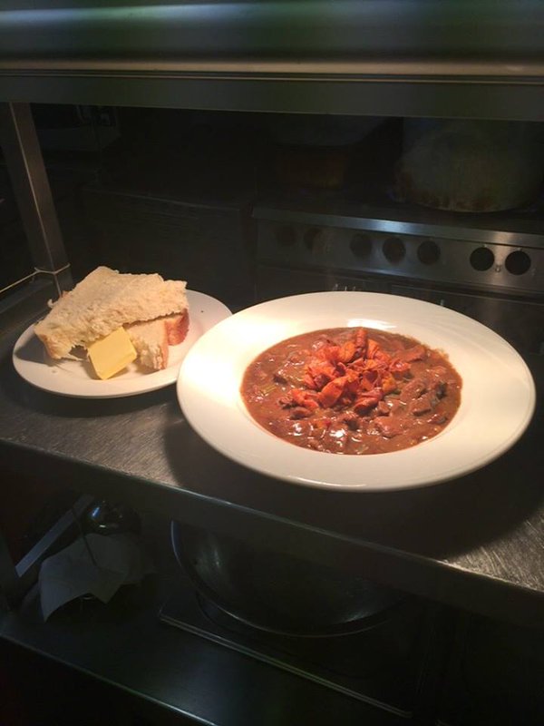 ** WINTER WARMER ** #Arlingham #beef and vegetable stew, topped with carrot crisps served with crusty bread. 🍲