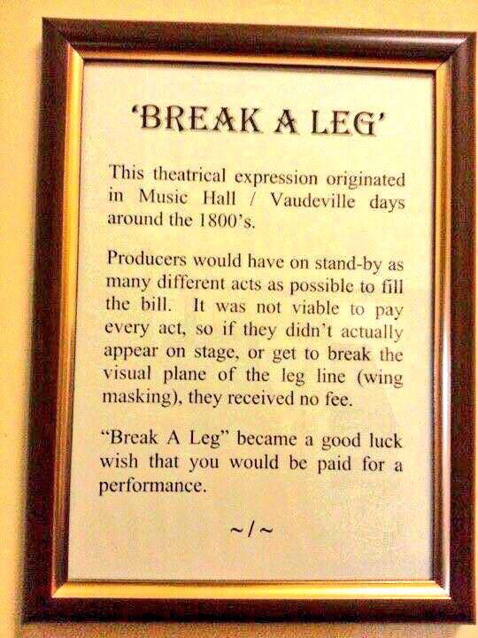 LizzieJHolmes's tweet image. "Break a leg" - ever wondered why we say it in theatre? #GoodLuck