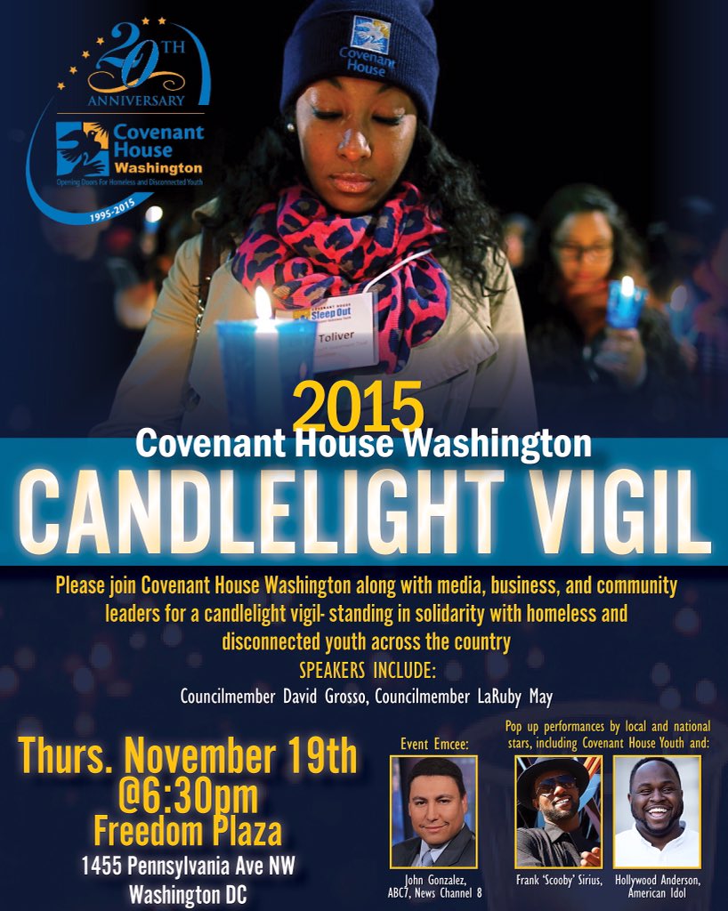 CovenantHouseDC's tweet photo. Join us Nov. 19th at 6:30pm on Freedom Plaza-stand in solidarity with homeless youth! #SleepoutDC #CovenantHouseDC https://t.co/VWXDyaTu1L