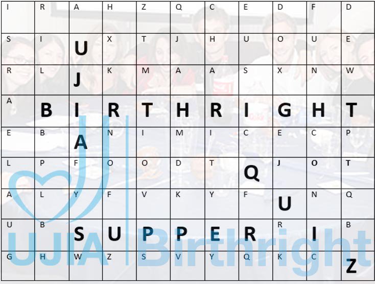 It's #ujiabirthright supper quiz day!! What other words can you find? Few tickets left! BUY-bit.ly/1RCN8ZC